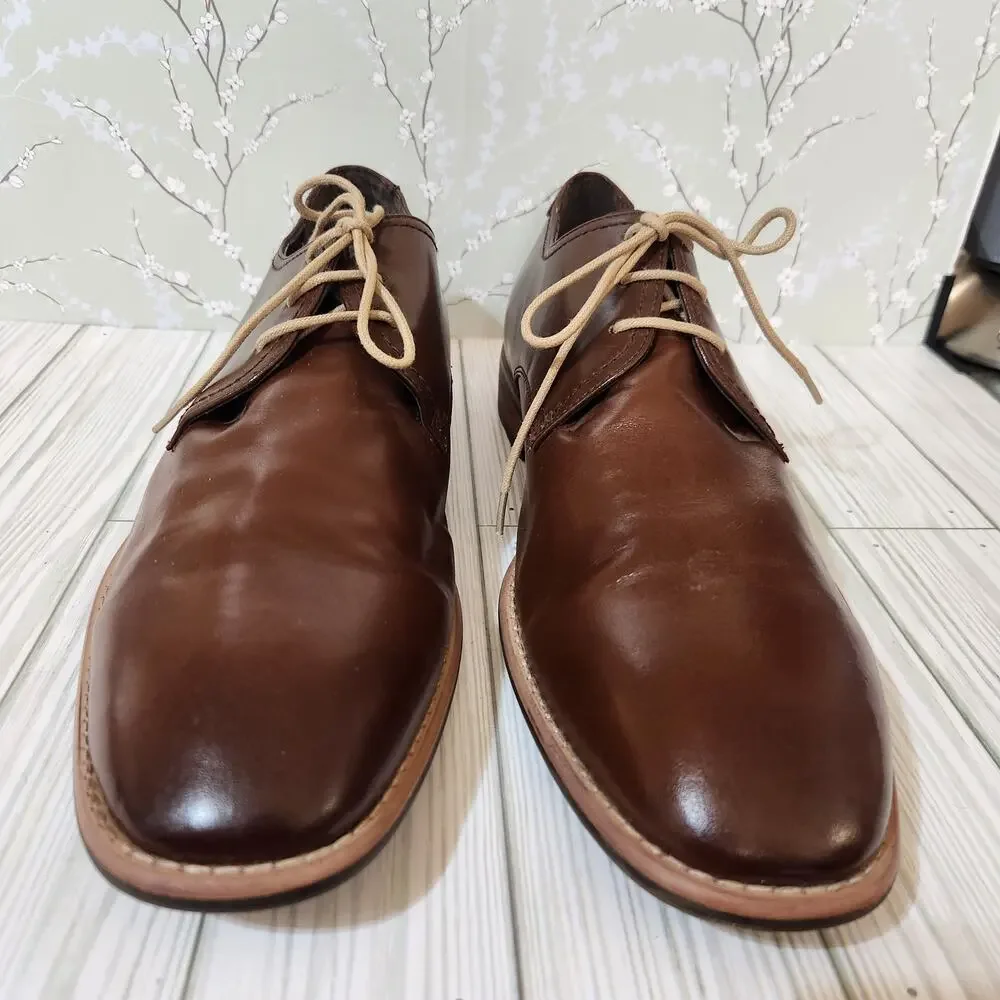 Steve Madden P-Ender Brown Leather Upper Oxford‎ Dress Shoes Men's 13